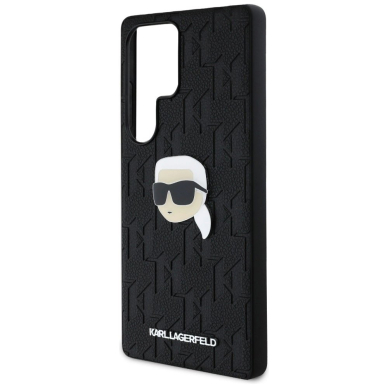 Karl Lagerfeld Leather Monogram Pin Logo Karl Head Samsung Galaxy S25 Ultra Dėklas Juodas 5 Karl Lagerfeld Leather Monogram Pin Logo Karl Head Samsung Galaxy S25 Ultra Dėklas Juodas 5