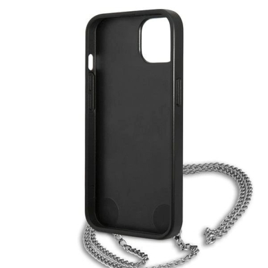 Karl Lagerfeld Odinis Textured and Chain Dėklas skirtas iPhone 13 / 14 / 15 6.1&quot; - Juodas 6