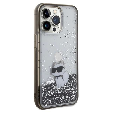 Karl Lagerfeld Liquid Glitter Choupette dėklas skirtas iPhone 13 Pro Max - Permatomas 3 Karl Lagerfeld Liquid Glitter Choupette dėklas skirtas iPhone 13 Pro Max - Permatomas 3