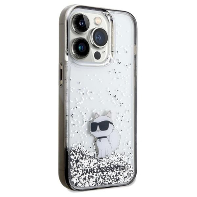 Karl Lagerfeld Liquid Glitter Choupette dėklas skirtas iPhone 14 Pro Max - Permatomas 3 Karl Lagerfeld Liquid Glitter Choupette dėklas skirtas iPhone 14 Pro Max - Permatomas 3