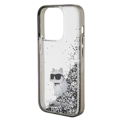 Karl Lagerfeld Liquid Glitter Choupette dėklas skirtas iPhone 15 Pro Max - Permatomas 5 Karl Lagerfeld Liquid Glitter Choupette dėklas skirtas iPhone 15 Pro Max - Permatomas 5