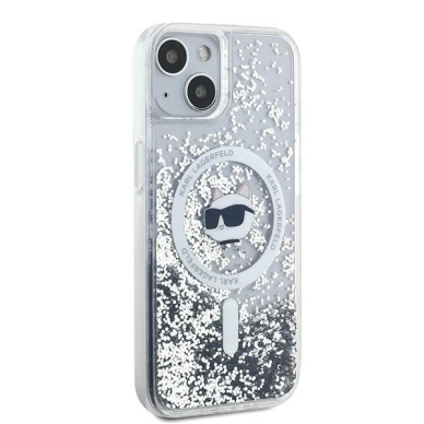 Karl Lagerfeld Liquid Glitter Choupette Head MagSafe dėklas iPhone 15 Plus / 14 Plus - Permatomas 3 Karl Lagerfeld Liquid Glitter Choupette Head MagSafe dėklas iPhone 15 Plus / 14 Plus - Permatomas 3
