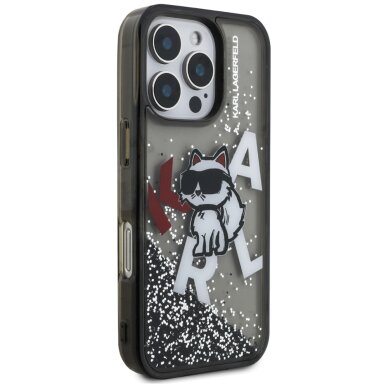iPhone 16 Pro Max Karl Lagerfeld Liquid Glitter Choupette Logo dėklas – juodas 3 iPhone 16 Pro Max Karl Lagerfeld Liquid Glitter Choupette Logo dėklas – juodas 3