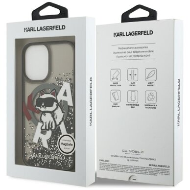 iPhone 17 dėklas Karl Lagerfeld Liquid Glitter Choupette Logo, MagSafe – juodas 7 iPhone 17 dėklas Karl Lagerfeld Liquid Glitter Choupette Logo, MagSafe – juodas 7
