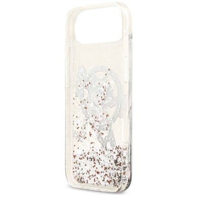 iPhone Air Karl Lagerfeld Liquid Glitter Choupette Logo dėklas su MagSafe – skaidrus 6