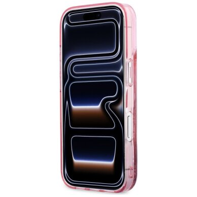 iPhone 17 Pro Max Karl Lagerfeld Liquid Glitter Karl Script Logo MagSafe dėklas – rožinis 4