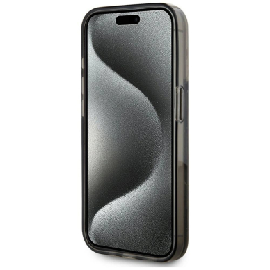 iPhone 15 Pro Max Karl Lagerfeld Liquide Glitter Monogram Gradient dėklas - juodas 4