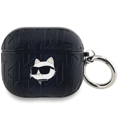 Karl Lagerfeld Monogram Choupette Head dėklas AirPods 3 - Juodas Karl Lagerfeld Monogram Choupette Head dėklas AirPods 3 - Juodas