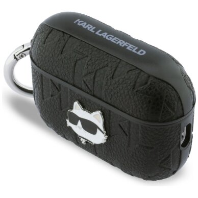 AirPods Pro 3 Karl Lagerfeld Monogram Choupette Head dėklas – juodas 2