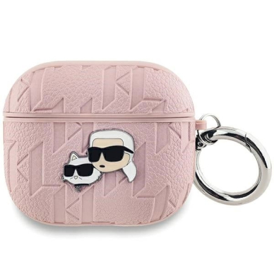 Karl Lagerfeld Monogram Karl Choupette Head dėklas AirPods 3 - Rožinis Karl Lagerfeld Monogram Karl Choupette Head dėklas AirPods 3 - Rožinis
