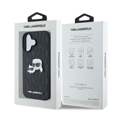 Dėklas Karl Lagerfeld Monogram Karl Choupette Head Pin iPhone 16 - Juodas 7 Dėklas Karl Lagerfeld Monogram Karl Choupette Head Pin iPhone 16 - Juodas 7