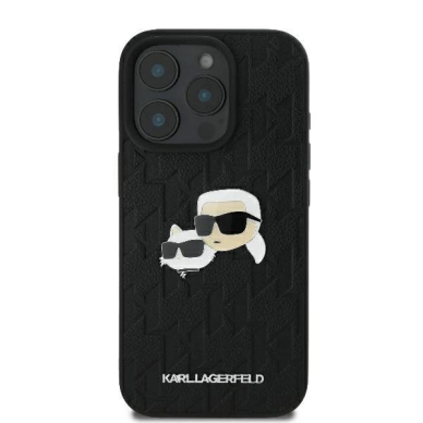 Dėklas Karl Lagerfeld Monogram Karl Choupette Head Pin iPhone 16 Pro - Juodas 2 Dėklas Karl Lagerfeld Monogram Karl Choupette Head Pin iPhone 16 Pro - Juodas 2