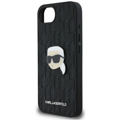 iPhone 16e – Karl Lagerfeld Monogram Karl Head Pin dėklas - Juodas 5