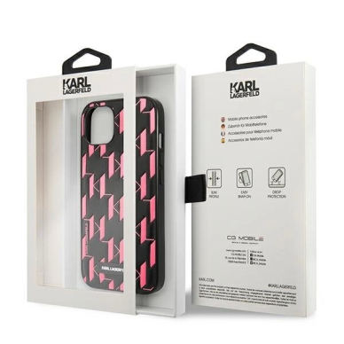 Karl Lagerfeld Monogram Plaque Dėklas skirtas iPhone 13 / 14 / 15 6.1&quot; - Rožinis 7