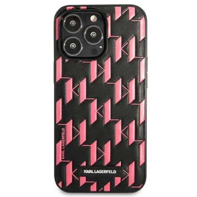 Karl Lagerfeld Monogram Plaque iPhone 13 Pro / 13 6.1&quot; Dėklas - Rožinis 2