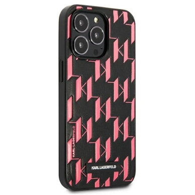 Karl Lagerfeld Monogram Plaque iPhone 13 Pro / 13 6.1&quot; Dėklas - Rožinis 3