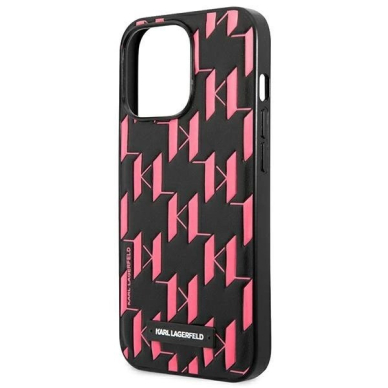 Karl Lagerfeld Monogram Plaque iPhone 13 Pro / 13 6.1&quot; Dėklas - Rožinis 5