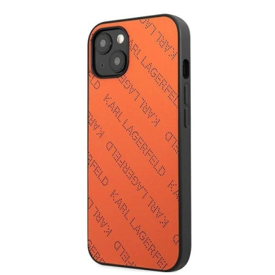 Karl Lagerfeld Perforated Allover Dėklas skirtas iPhone 13 / 14 / 15 6.1&quot; - Orange 1