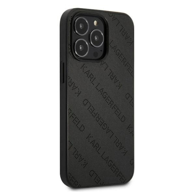 Karl Lagerfeld Perforated Allover Dėklas skirtas iPhone 13 Pro / 13 6.1&quot; - Juodas 3