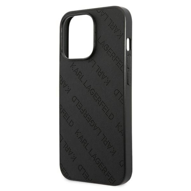 Karl Lagerfeld Perforated Allover Dėklas skirtas iPhone 13 Pro / 13 6.1&quot; - Juodas 5