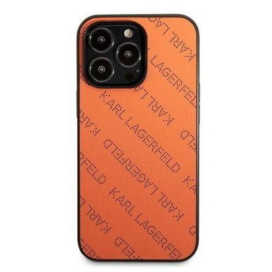 Karl Lagerfeld Perforated Allover Dėklas skirtas iPhone 13 Pro / 13 6.1&quot; - Orange 2