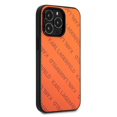 Karl Lagerfeld Perforated Allover Dėklas skirtas iPhone 13 Pro / 13 6.1&quot; - Orange 3