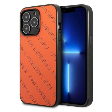 Karl Lagerfeld Perforated Allover Dėklas skirtas iPhone 13 Pro / 13 6.1&quot; - Orange