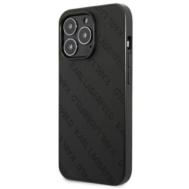 Karl Lagerfeld Perforated Allover iPhone 13 Pro Max 6.7&quot; Dėklas - Juodas 1