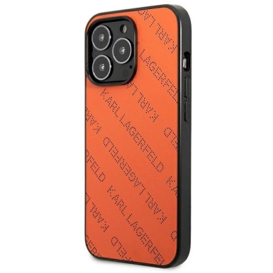 Karl Lagerfeld Perforated Allover iPhone 13 Pro Max 6.7" Dėklas - Orange 1 Karl Lagerfeld Perforated Allover iPhone 13 Pro Max 6.7" Dėklas - Orange 1