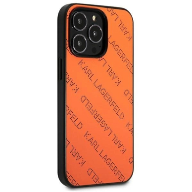 Karl Lagerfeld Perforated Allover iPhone 13 Pro Max 6.7&quot; Dėklas - Orange 3