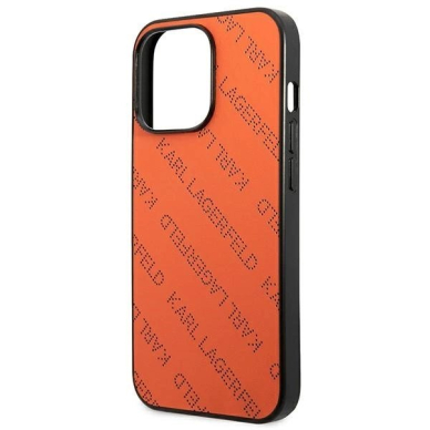 Karl Lagerfeld Perforated Allover iPhone 13 Pro Max 6.7&quot; Dėklas - Orange 5