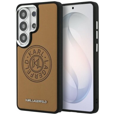 Samsung Galaxy S26 Ultra Karl Lagerfeld Perforated KL MagSafe dėklas – rudas Samsung Galaxy S26 Ultra Karl Lagerfeld Perforated KL MagSafe dėklas – rudas