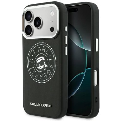 iPhone 17 Pro Karl Lagerfeld Point & Karl Sketch MagSafe dėklas – juodas