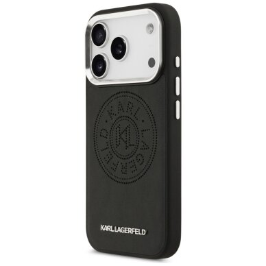 iPhone 17 Pro Max Karl Lagerfeld Point & Metal Logo MagSafe dėklas – juodas 1