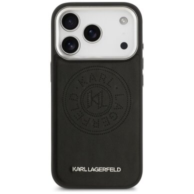 iPhone 17 Pro Max Karl Lagerfeld Point & Metal Logo MagSafe dėklas – juodas 2