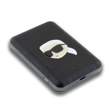 Dėklas Karl Lagerfeld Powerbank inductive KLPB5FPGKSKIHK 16W 5000mAh Juodas/Juodas Karl Head Pin MagSafe 3 Dėklas Karl Lagerfeld Powerbank inductive KLPB5FPGKSKIHK 16W 5000mAh Juodas/Juodas Karl Head Pin MagSafe 3