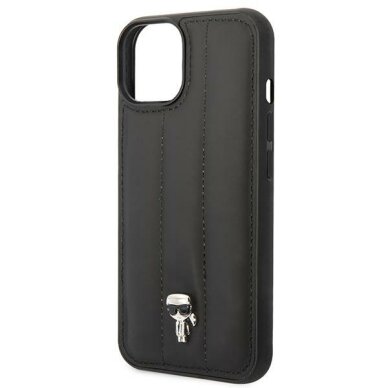 iPhone 14 / 15 / 13 Karl Lagerfeld Puffy Ikonik Pin dėklas – juodas 5