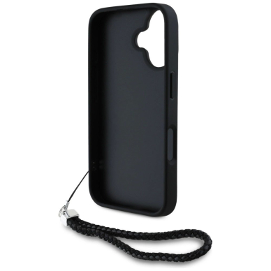 iPhone 16 – Karl Lagerfeld Quilted Initial Logo & Chain Strap dėklas - Juodas 5