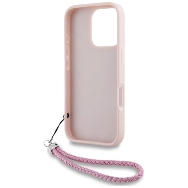 iPhone 16 Pro Max – Karl Lagerfeld Quilted Initial Logo & Chain Strap dėklas - Rožinis 5