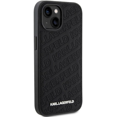 Karl Lagerfeld Quilted K Pattern dėklas skirtas iPhone 15 - Juodas 3 Karl Lagerfeld Quilted K Pattern dėklas skirtas iPhone 15 - Juodas 3
