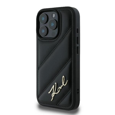 iPhone 16 Pro – Karl Lagerfeld Quilted Signature dėklas - Juodas 1