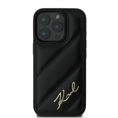 iPhone 16 Pro – Karl Lagerfeld Quilted Signature dėklas - Juodas 2