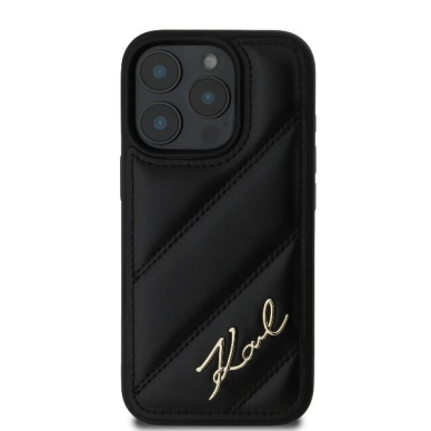 iPhone 16 Pro Max – Karl Lagerfeld Quilted Signature dėklas - Juodas 2