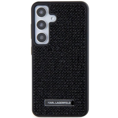 Originalus Karl Lagerfeld Dėklas Rhinestone Metal LogoSamsung Galaxy S24 - Juodas 2 Originalus Karl Lagerfeld Dėklas Rhinestone Metal LogoSamsung Galaxy S24 - Juodas 2