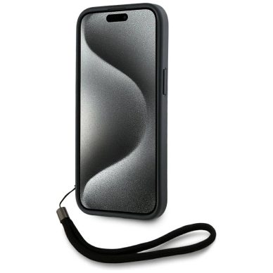 iPhone 15 Pro Max Karl Lagerfeld Saffiano Athleisure Stripes Cord dėklas - rožinis 3
