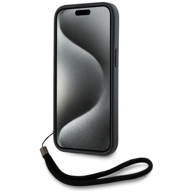 iPhone 15 Pro Max Karl Lagerfeld Saffiano Athleisure Stripes Cord dėklas - raudonas 3