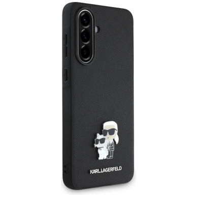 Samsung Galaxy A56 – Karl Lagerfeld Saffiano dėklas su K&C metaliniu logotipu - Juodas 2