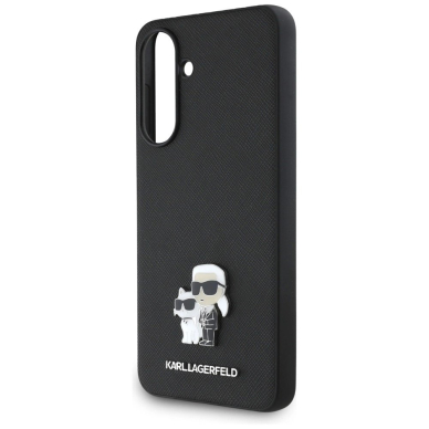 Samsung Galaxy A56 – Karl Lagerfeld Saffiano dėklas su K&C metaliniu logotipu - Juodas 4