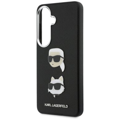 Samsung Galaxy S26+ Karl Lagerfeld Saffiano Double Heads Metal dėklas – juodas 5 Samsung Galaxy S26+ Karl Lagerfeld Saffiano Double Heads Metal dėklas – juodas 5