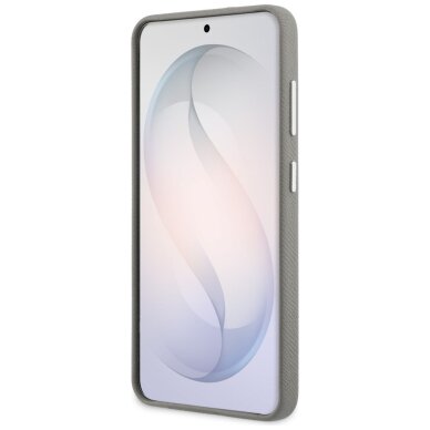 Samsung Galaxy S26 Karl Lagerfeld Saffiano Double Heads Metal dėklas – sidabrinis 4 Samsung Galaxy S26 Karl Lagerfeld Saffiano Double Heads Metal dėklas – sidabrinis 4